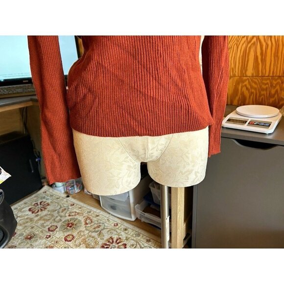 Nine West Women's Size L Cherry Merlot Sqaure Neckline Long Sleeve Sweater NWT - Picture 4 of 11